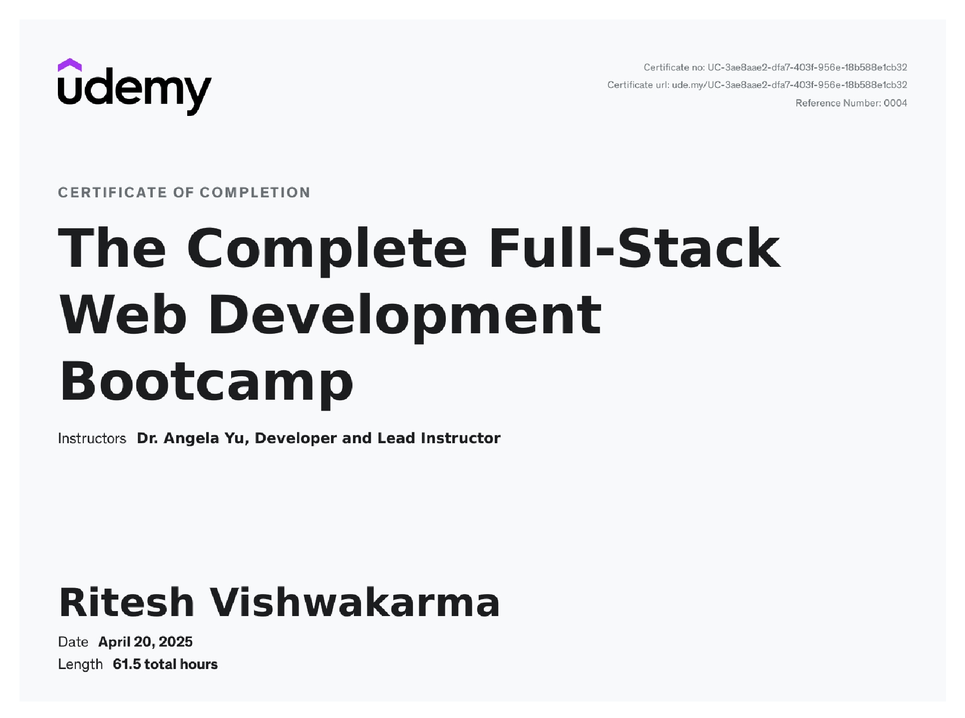 Full Stack Development Certification